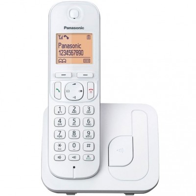 Ασύρματο Ψηφιακό Τηλέφωνο Panasonic KX-TGC250GRW με Πλήκτρο Αποκλεισμού Κλήσεων και Ανοιχτή Ακρόαση Λευκό